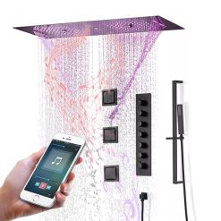 Sen tắm nhiệt độ âm tường màu đen Miken HI1530302