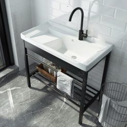 Bộ chậu kết hợp chậu giặt có chân Miken HM311