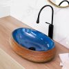 Chậu sứ mỹ nghệ nung màu nghệ thuật Miken Homaya MKC-BS0008
