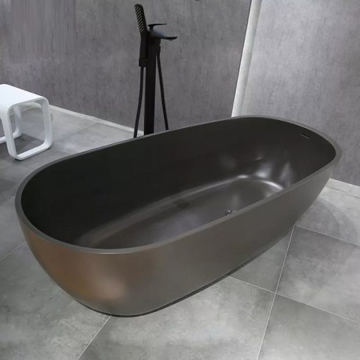 Bồn tắm đá nhân tạo màu đen nghệ thuật Miken KKR-003B