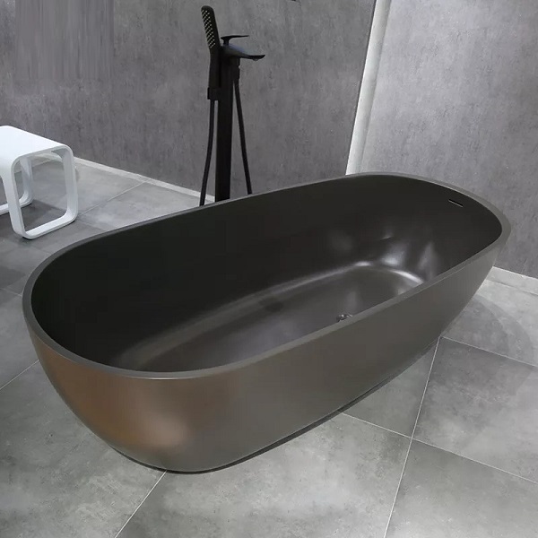Bồn tắm đá nhân tạo màu đen nghệ thuật Miken KKR-003B