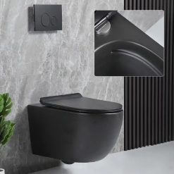 Bồn cầu treo tường màu đen Miken MK-0804B
