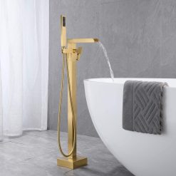 Sen cây đặt sàn cho bồn tắm màu vàng Miken MK-081GB