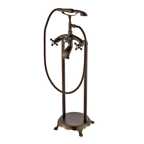 Sen cây mạ đồng cổ đặt sàn bồn tắm Miken MK-0993DG