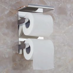 Treo giấy vệ sinh đôi inox 304 Miken MK-10005-W