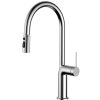 Vòi rửa bát nóng lạnh dây rút mẫu mới mạ Crom Miken MK-1015C