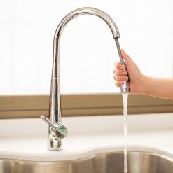 Vòi rửa bát nóng lạnh dây rút Crom Miken MK-1901C