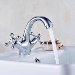 Vòi chậu rửa mặt nóng lạnh nghệ thuật cổ điển Miken MK-2011W