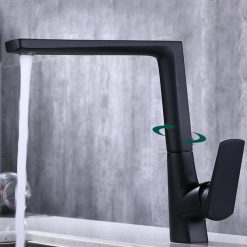 Vòi rửa bát nóng lạnh màu đen Miken MK-2024BL