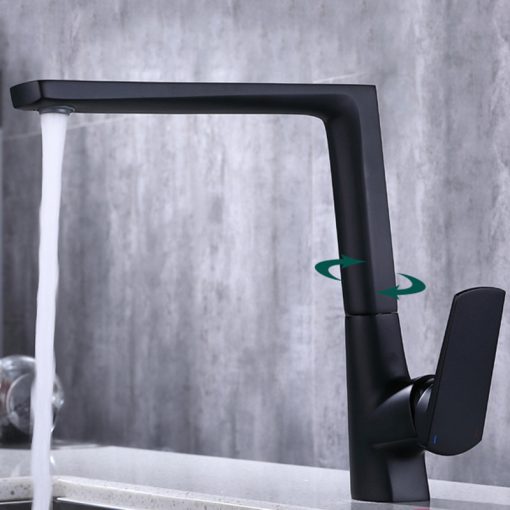 Vòi rửa bát nóng lạnh màu đen Miken MK-2024BL