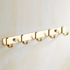 Móc quần áo treo tường màu vàng chải Miken MK-365V ( 36cm)