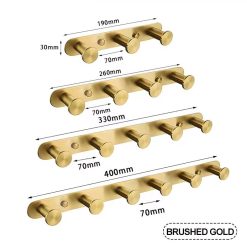 Móc quần áo treo tường màu vàng chải Miken MK-450VC ( 45cm)