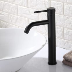 Vòi chậu lavabo mạ màu đen Miken MK-8025B