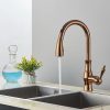 Vòi rửa bát dây rút màu hồng vàng Rose gold Miken MK-9610RG