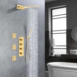 Sen tắm nhiệt độ âm tường màu vàng Miken MKAT- 4903G