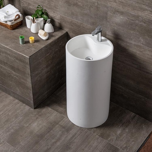 Chậu rửa mặt nghệ thuật chân đứng Miken MKC-2088W