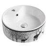 Chậu rửa lavabo hình con hươu lòng trắng Miken MKC-227