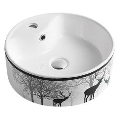 Chậu rửa lavabo hình con hươu lòng trắng Miken MKC-227