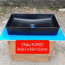 Chậu rửa lavabo nghệ thuật màu đen Miken MKC-390C