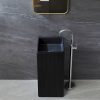 Chậu rửa mặt nghệ thuật chân đứng màu đen Miken MKC-S8605B