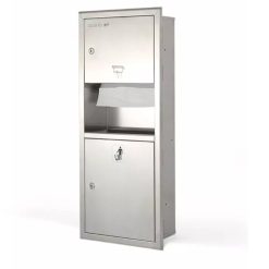 Hộp giấy kèm thùng rác âm tường Inox 304 Miken MKG-728E