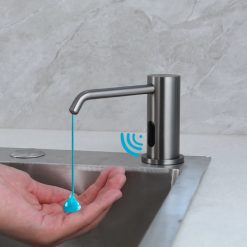 Hộp đựng xà phòng rửa tay tự động màu ghi xám Miken CFV105MM-GR