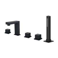 Vòi sen tắm bồn nóng lạnh mạ đen Miken MKS-5009B