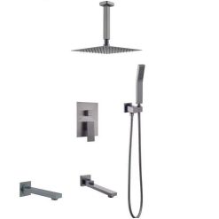 Sen tắm âm tường màu xám ghi Gray bát gắn tường Miken MKS-9738GR