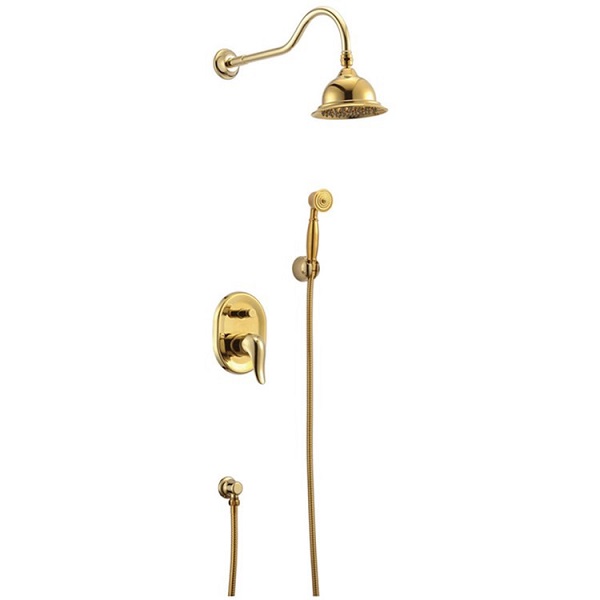 Vòi sen tắm âm tường màu vàng Miken MKSA-245G