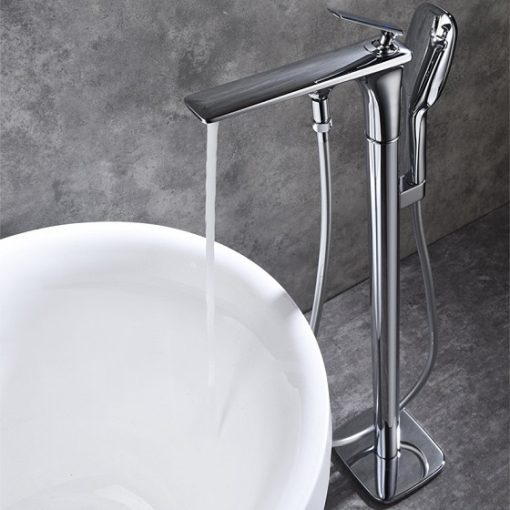 Sen cây đặt sàn màu crom cho bồn tắm Miken MKSB-0238W