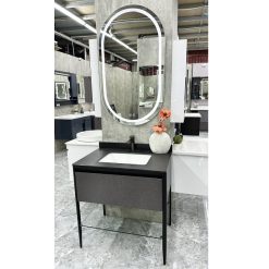 Bộ tủ chậu Inox cao cấp có chân Miken MKTC-8053C