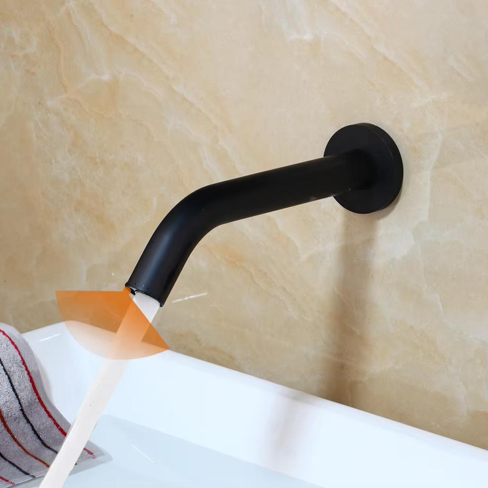 Vòi cảm ứng âm tường màu đen Miken MKV-2021-B