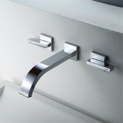 Vòi chậu lavabo âm tường màu chrome Miken MKV-600009