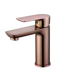 Vòi chậu rửa mặt lavabo màu vàng hồng Miken MKV-600015G