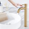 Vòi cảm ứng 1 chạm rửa mặt cao 30cm màu vàng Miken MKV-77031G