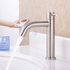 Vòi cảm ứng 1 chạm rửa mặt Miken MKV-77032W (Pin)
