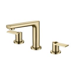 Vòi chậu lavabo, vòi bồn tắm màu vàng mờ Miken MKV-L6623GB