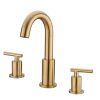 Vòi chậu lavabo, vòi bồn tắm màu vàng mờ Miken MKV-V03G