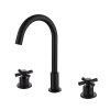 Vòi chậu lavabo, vòi bồn tắm màu đen mờ Miken MKV-V04B