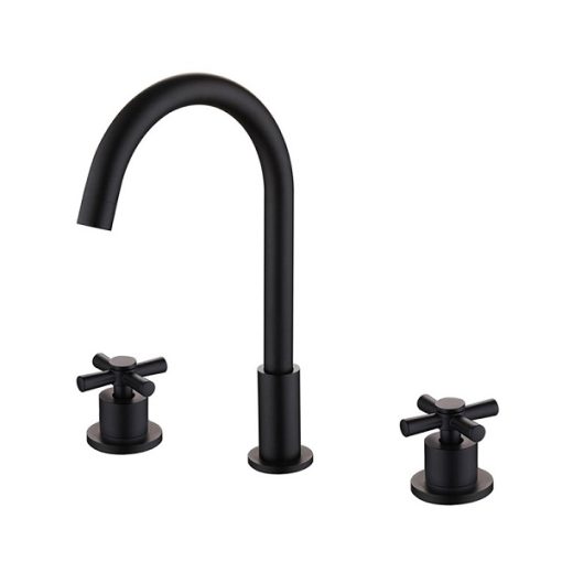 Vòi chậu lavabo, vòi bồn tắm màu đen mờ Miken MKV-V04B