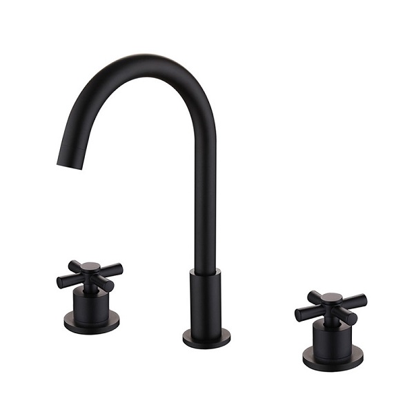 Vòi chậu lavabo, vòi bồn tắm màu đen mờ Miken MKV-V04B