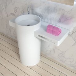Chậu  đá nhân tạo nghệ thuật chân đứng có bàn Miken NSF-1047