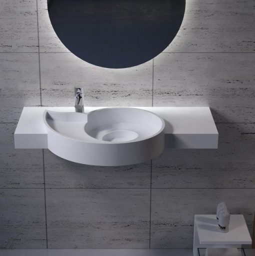 Chậu  đá nhân tạo nghệ thuật chân đứng có bàn Miken NSF-1047