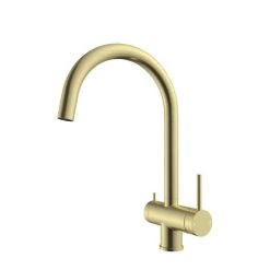 Vòi rửa bát nóng lạnh mạ màu vàng kết hợp vòi RO Miken PF7104-G