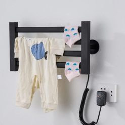 Giàn sấy khăn tắm khăn mặt màu đen Miken R155B