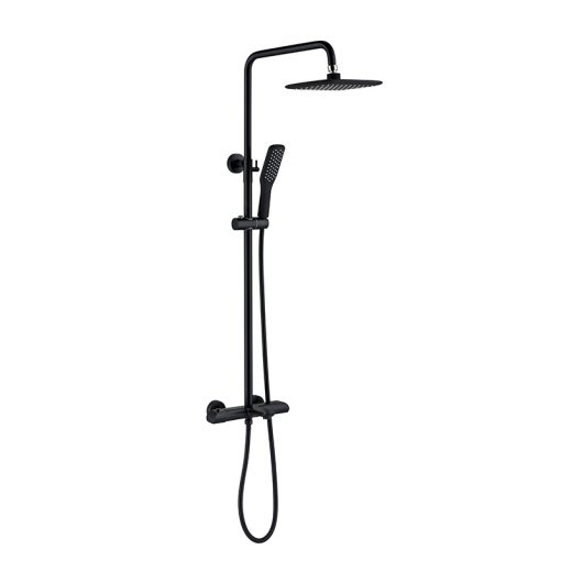 Sen cây tắm nhiệt độ bát vuông màu đen Miken MK-1445140B-MT