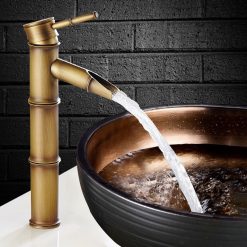 Vòi chậu lavabo mạ đồng tre trúc MK-2030GM