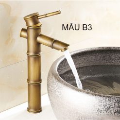Vòi chậu lavabo mạ đồng tre trúc MK-2038GM