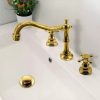 Vòi chậu lavabo vòi bồn tắm 3 lỗ mạ vàng MK-225072GB