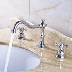 Vòi chậu lavabo vòi bồn tắm 3 lỗ mạ Crom MK-225072W